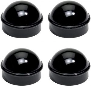 4 Pack 1 7/8" Aluminum Chain Link Fence Round Style Main Post Cap - Powder Coated Black