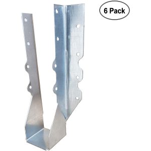 6 Pack Joist Hanger for 2" x 8" Nominal Lumber - 22G Galvanized Steel #216