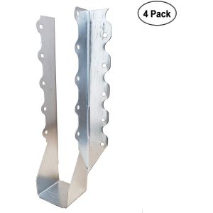 4 Pack Joist Hanger for 2" x 10" Nominal Lumber - 22G Galvanized Steel #220