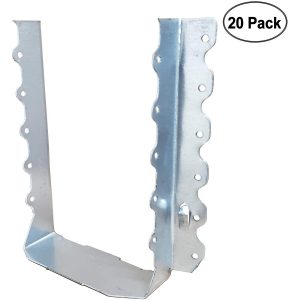 20 Pack Joist Hanger for 6" x 8-10" Nominal Lumber - 20G Galvanized Steel #228