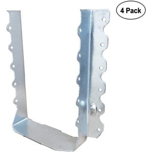 4 Pack Joist Hanger for 6" x 8-10" Nominal Lumber - 20G Galvanized Steel #228