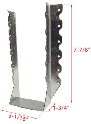 Joist Hanger for 4" x 10" Nominal Lumber - 18G Steel G185 Triple Zinc Galvanized #462-3
