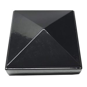 6 Pack Decorex Hardware 2.5" x 2.5" Aluminium Pyramid Post Cap For Metal Posts - Pressure Fit - Black