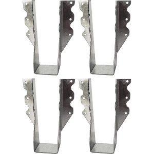 4 Pack Joist Hanger for 2" x 6" Nominal Lumber - 18G Steel G185 Triple Zinc Galvanized #452-3