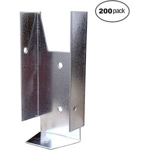 Fence Clip Bracket Hanger 1-9/16" W x 2-3/4" H for 2" X 4" Fence Rails (200 Pack)