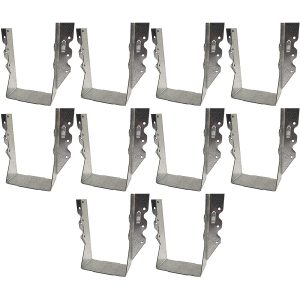 10 Pack Joist Hanger for 4" x 6" Nominal Lumber - 18G Steel G185 Triple Zinc Galvanized #454-3