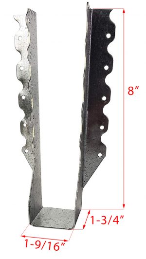 6 Pack Joist Hanger for 2" x 10" Nominal Lumber - 18G Steel G185 Triple Zinc Galvanized #460-3