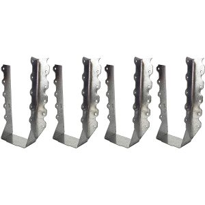 4 Pack Joist Hanger for 4" x 8" Nominal Lumber - 18G Steel G185 Triple Zinc Galvanized #458-3