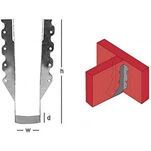 20 Pack Joist Hanger for 4" x 10" Nominal Lumber - 18G Steel G185 Triple Zinc Galvanized #462-3