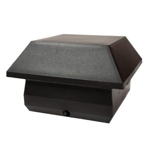 Nuvo Iron Decorative Pyramid Plastic Post Cap for 3.5" x 3.5" Wood Posts - Black - SPC25
