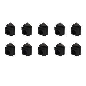 10 Pack Baluster Pitch Angled Slant Shoe With Set Screw For Use With 5/8" Round Iron Balusters - (Satin Black) - DH-37
