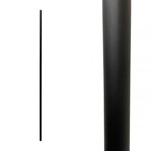 Iron Stair Balusters 5/8" Round x 44" Long, Classic, Hollow, Black Powder Coated - 30pcs - (Satin Black) - DH-28