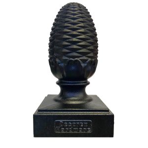Decorex Hardware 3.5" x 3.5" Heavy Duty Aluminum Pineapple Post Cap for True/Actual 3.5" x 3.5" Wood Posts - Black (Works ONLY with Actual 3.5" x 3.5" Posts. Will NOT Work with Actual 4" x 4" Posts)