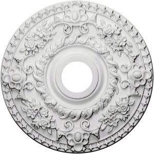 Ceiling Medallion, 18" OD x 3-5/8" ID x 1-7/16" P, Round, Polyurethane, Factory Primed - DHCM-06