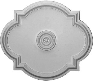 Ceiling Medallion, 24" W x 20-1/2" H x 13/16" P, Oval, Polyurethane, Factory Primed - DHCM-03