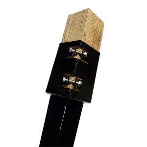 1 Pack Ground Spike Post Anchor 36" Long, for 3.5" x 3.5" Posts, Black Powder Coated - DH-GS3
