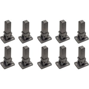 Baluster Swivel Connectors with Set of Screws for Use with 1/2" Hollow Square Iron Balusters - 10 Pack