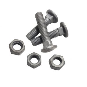 8 x 35 mm Long Carriage Bolt Set w/Hex Nut for Chain Link Fence Accessories (20 Pack)