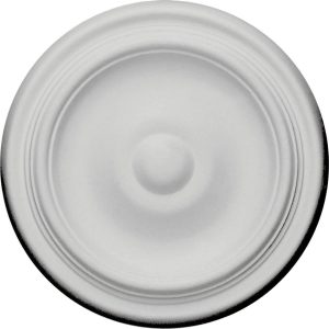 Turoxo Ceiling Medallion, 9-11/16" OD x 13/16"P, Round, Polyurethane, Factory Primed - TRX-CM01