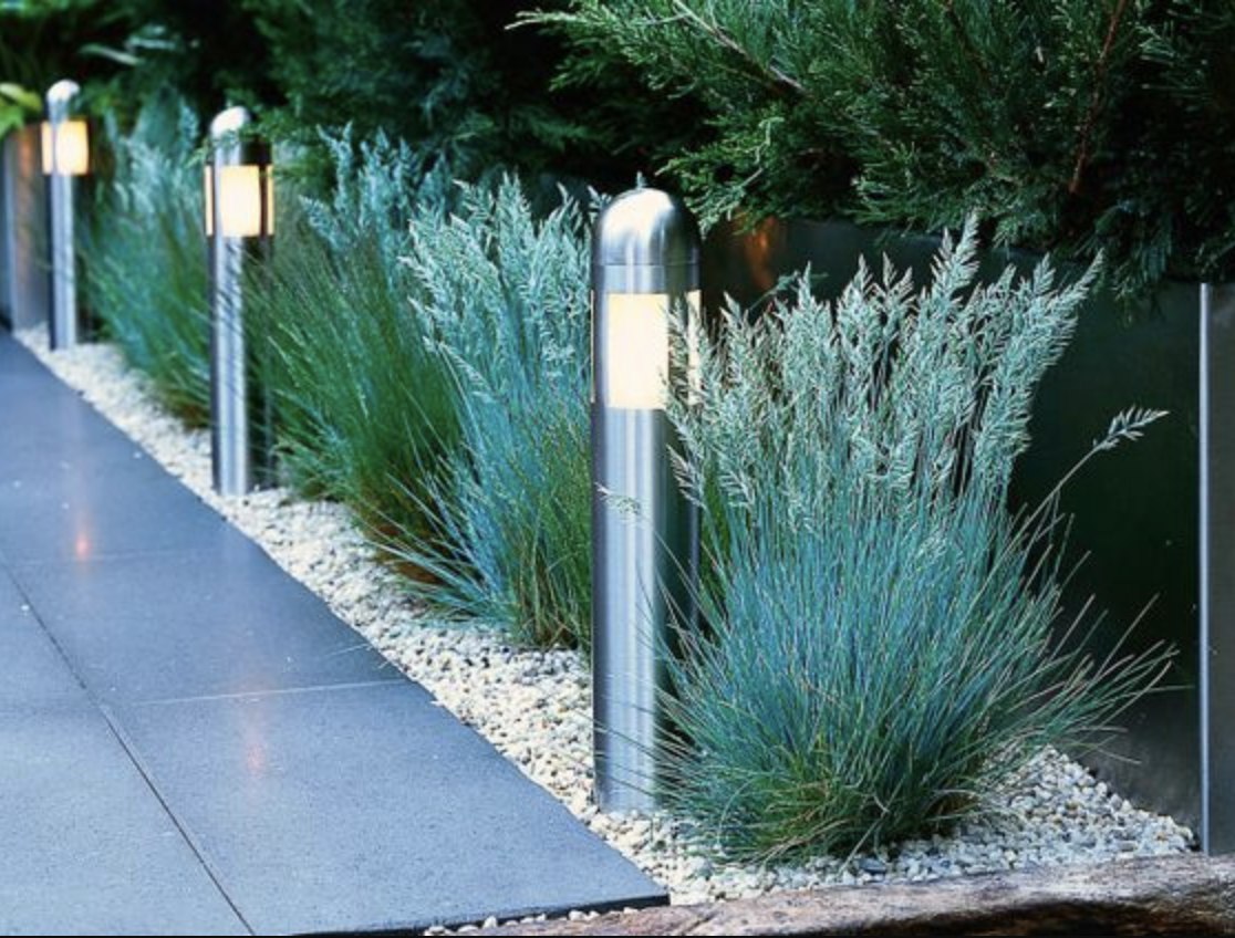fence design - lights - modern design