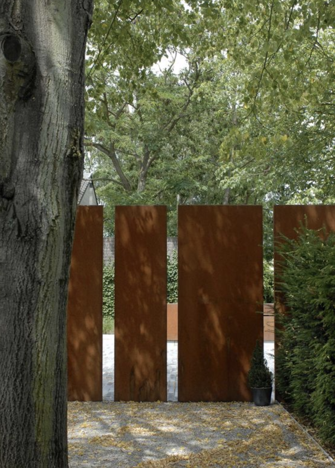 modern fence design idea copper privacy