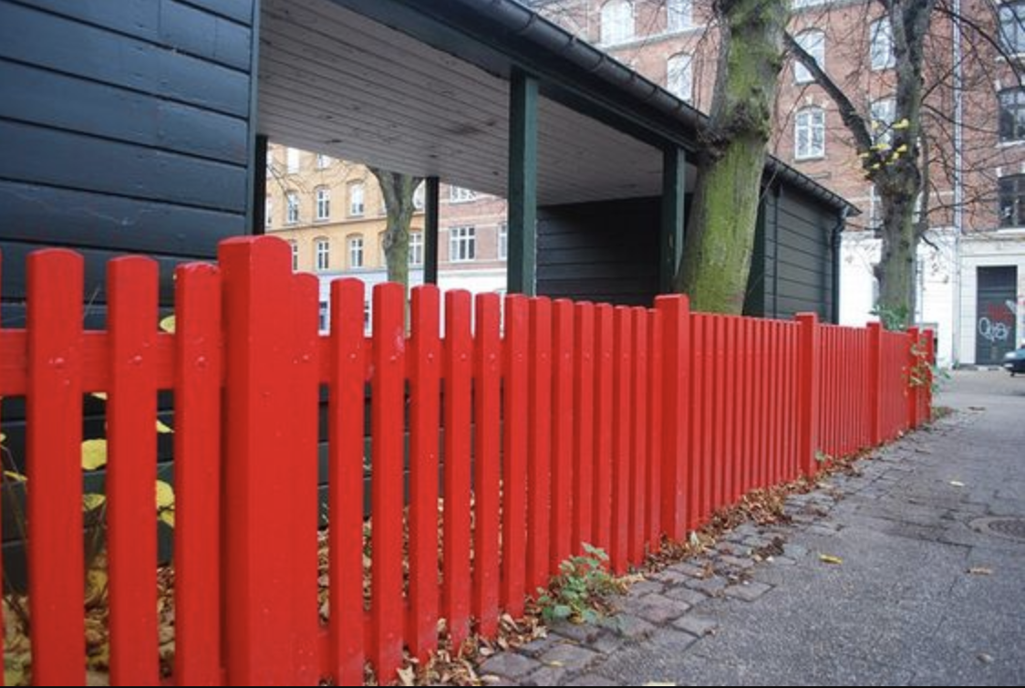 modern fence design idea red fence