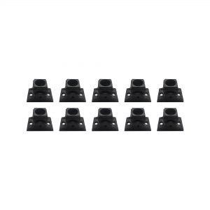 10 Pack Baluster Screw Down Swivel Shoe with Set of Screws - for Use with 5/8" Round Iron Balusters (Satin Black) - DH-57