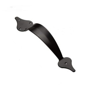 Decorative Gate Pull Handle 10" - Powder Coated Black - Screws Included - DHGH10