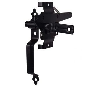 Traditional Post Latch with Handle - Powder Coated Black - Screws Included - DHPLH