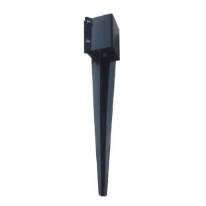 2 Pack Ground Spike Post Anchor 24" Long, for 3.5" x 3.5" Posts, Black Powder Coated - DH-GS1