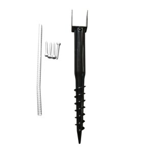 Ground Spike Post Anchor (Screw in) 27" Long - for 3.5" x 3.5" Post - Black Powder Coated - DH-GS2 (2 Pack)