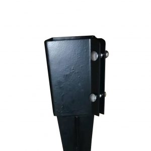 2 Pack Ground Spike Post Anchor 24" Long, for 3.5" x 3.5" Posts, Black Powder Coated - DH-GS1