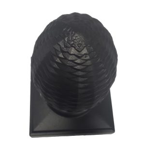 5.5" x 5.5" Heavy Duty Aluminum Pineapple Post Cap for True/Actual 5.5" x 5.5" Wood Posts - Black (Works ONLY with Actual 5.5" x 5.5" Posts. Will NOT Work with Actual 6" x 6" Posts)