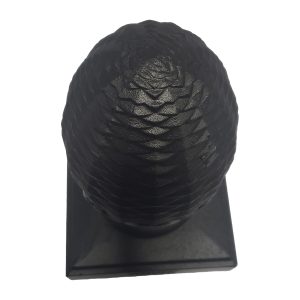 True 6" x 6" Heavy Duty Aluminum Pineapple Post Cap for True/Actual 6" x 6" Wood Posts - Black (Works ONLY with Actual 6" x 6" Posts. Will NOT Work with Actual 5.5" x 5.5" Posts)