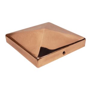 True 6" x 6" Solid Copper Pyramid Post Cap for True/Actual 6" x 6" Wood Posts - Black (Works ONLY with Actual 6" x 6" Posts. Will NOT Work with Actual 5.5" x 5.5" Posts)