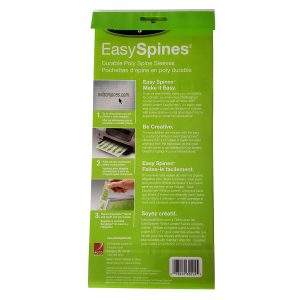 Wilson Jones EasySpines Binder Inserts 1.5 Inch Width - 6 Poly Spine Sleeves - Clear - 12 PACK